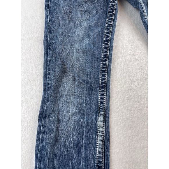 Miss Me Jeans 26 Irene Straight Low Rise Flap Pocket Blue Denim - Picture 3 of 16